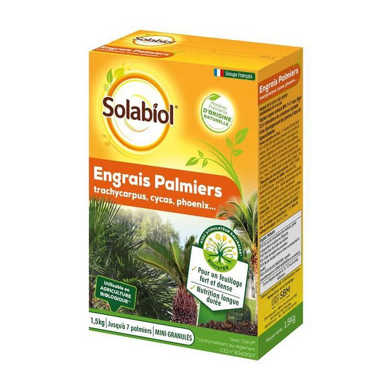 Foto van Solabiol sopalmy15 palm- en mediterrane plantenmeststof - 1,5 kg