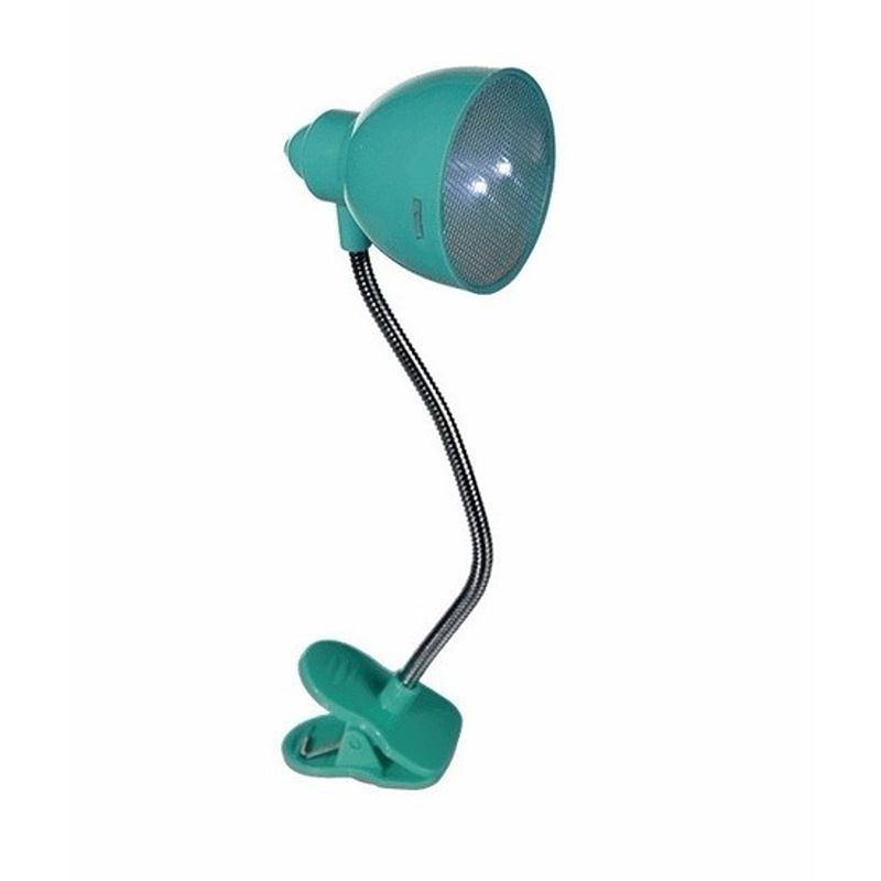 Foto van Led boek leeslampje met klem turquoise - leeslampen