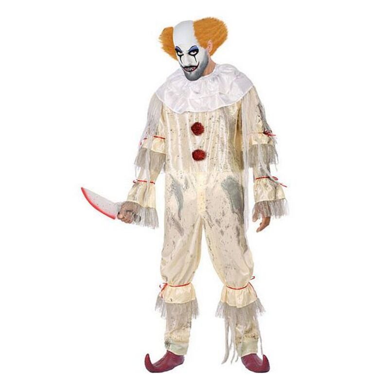 Foto van Kostuums voor volwassenen bloederige clown wit (1 pcs)