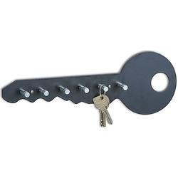 Foto van Sleutelrekje sleutelvorm zwart 35 cm - sleutelkastjes