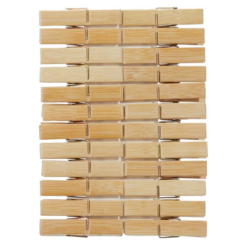 Foto van 48x houten wasknijpers 6 cm - knijpers