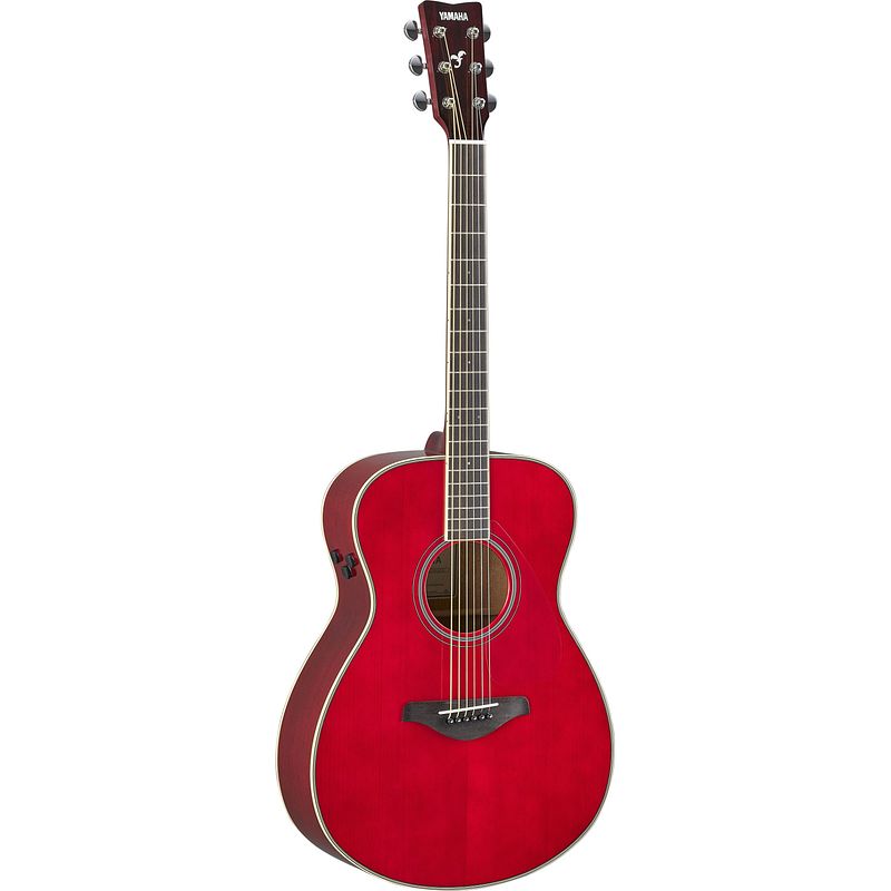 Foto van Yamaha fs-ta transacoustic ruby red elektrisch-akoestische westerngitaar