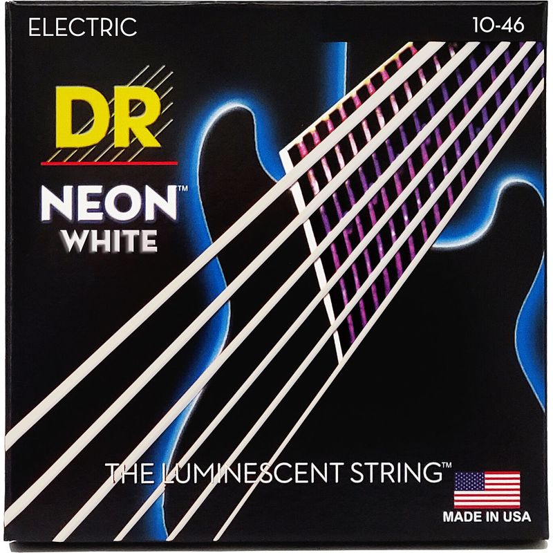 Foto van Dr strings nwe-10 k3 neon hi-def white electric medium 10-46