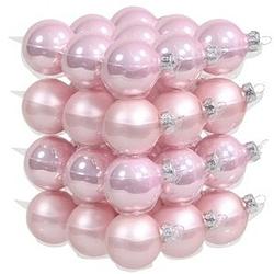 Foto van 36x roze glazen kerstballen 4 cm mat/glans - kerstbal