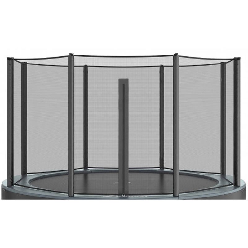 Foto van Akrobat trampoline veiligheidsnet - geschikt voor primus en orbit - 365 cm - rond - set volledig - zwart