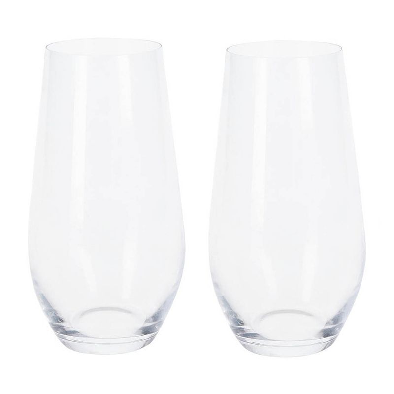 Foto van 4x grote waterglazen kristalglas transparant 580 ml - drinkglazen