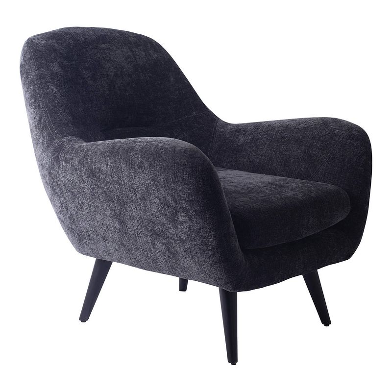 Foto van Ptmd donny anthracite fauteuil black wooden legs