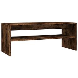 Foto van Vidaxl salontafel 100x40x40 cm bewerkt hout gerookt eikenkleurig