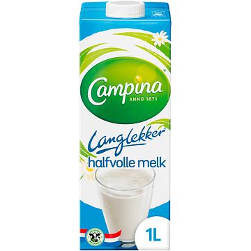 Foto van Campina langlekker halfvolle melk 1l bij jumbo