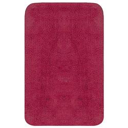 Foto van The living store badmattenset fuchsia - 100% katoen - 50 x 78 cm - anti-statisch - waterabsorberend