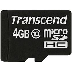 Foto van Transcend premium microsdhc-kaart 4 gb class 10