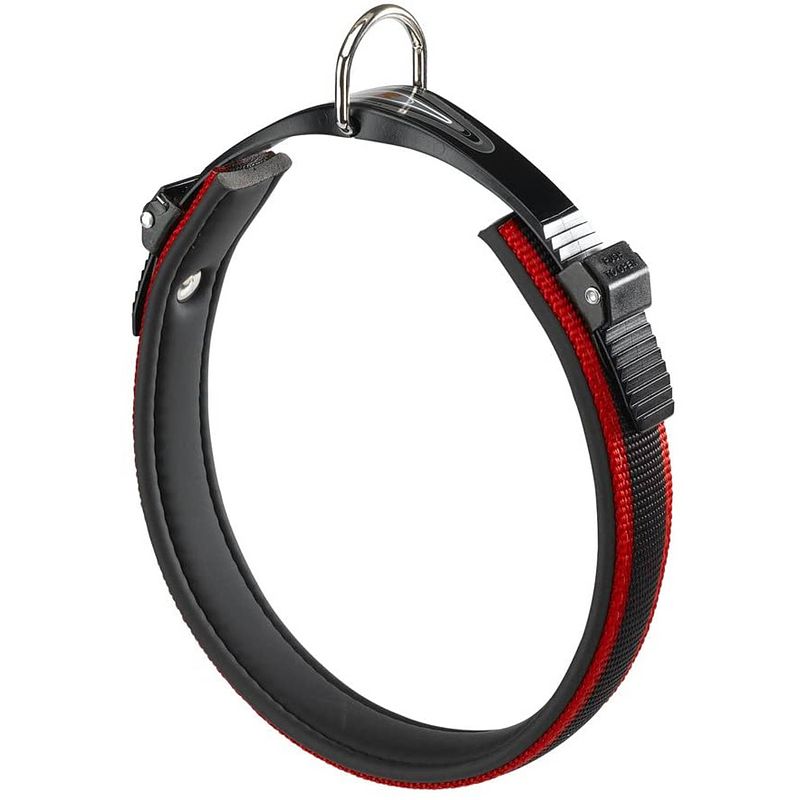 Foto van Ferplast hondenhalsband ergocomfort 25 tot 33 cm zwart/rood