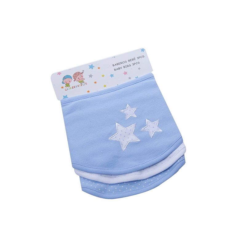 Foto van Gamberritos bandana slabbetje 20 cm blauw/wit 3 stuks