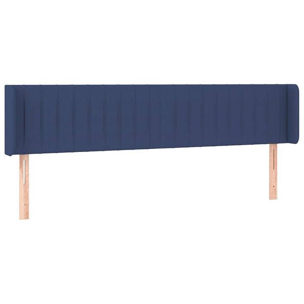 Foto van Vidaxl hoofdbord met randen 183x16x78/88 cm stof blauw