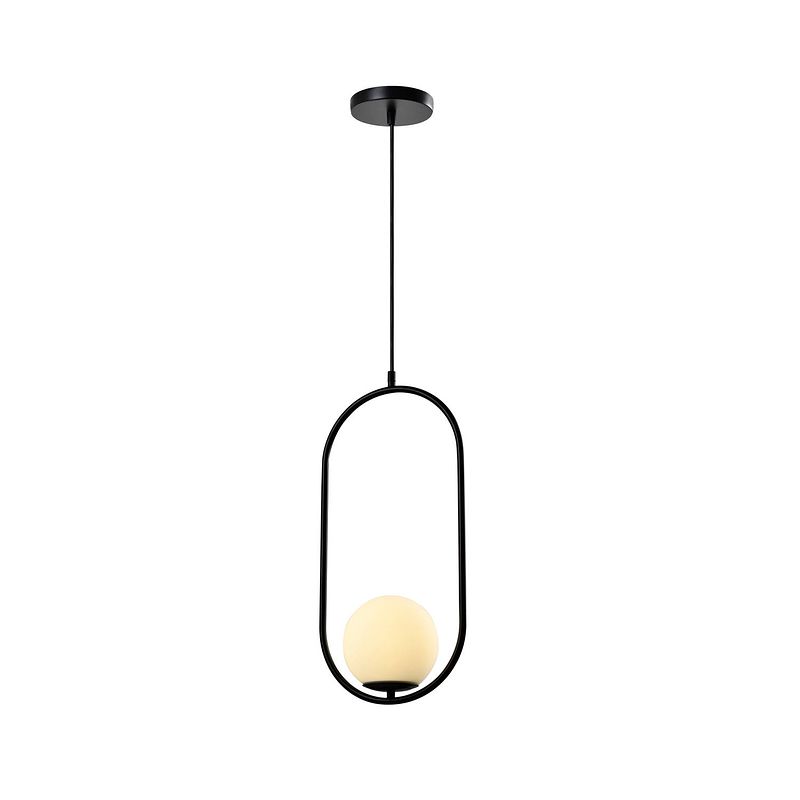 Foto van Quvio hanglamp glas langwerpig zwart - quv5123l-black