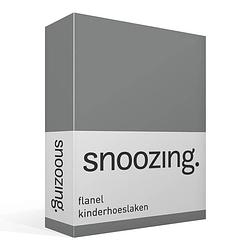 Foto van Snoozing - flanel - kinderhoeslaken - junior - 70x140/150 cm - antraciet