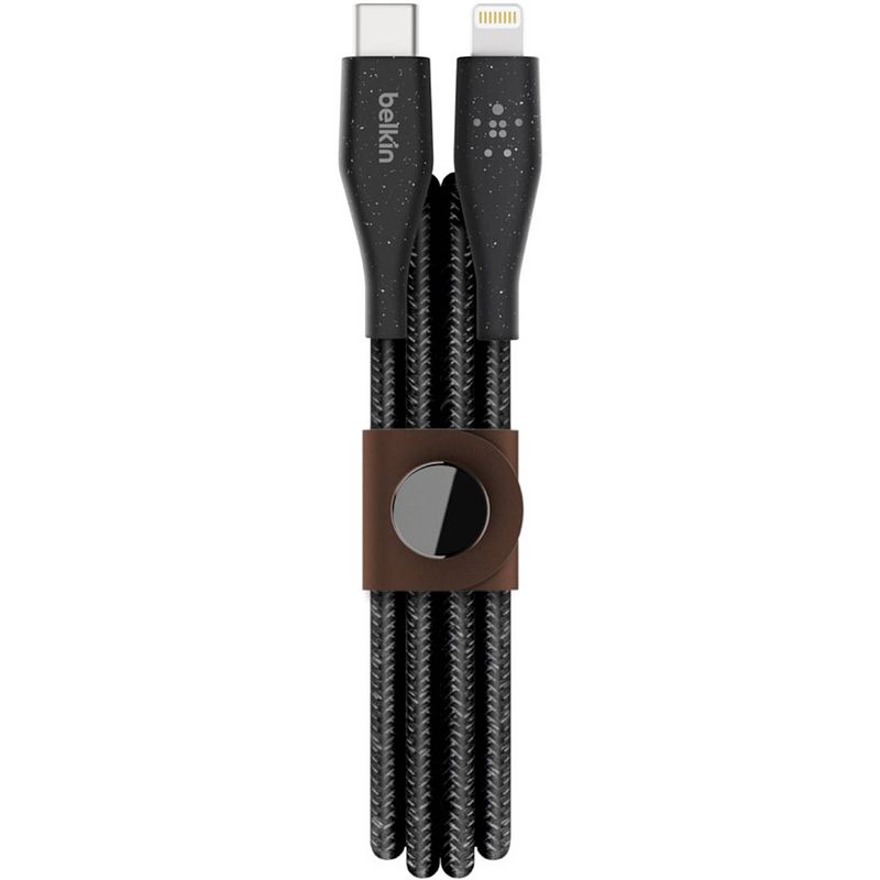 Foto van Boost charge usb-c-kabel met lightning-connector + leren bandje