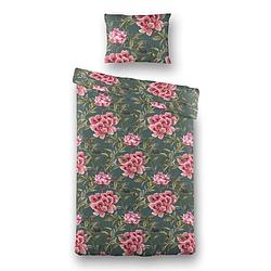 Foto van Luna bedding pink flower dekbedovertrek 1-persoons (140 x 220 cm + 1 kussensloop) dekbedovertrek