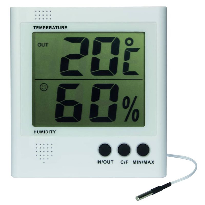 Foto van Velleman thermometer en hygrometer digitaal