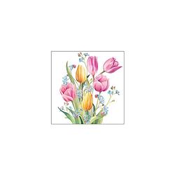 Foto van Ambiente servetten tulips bouquet 33cm