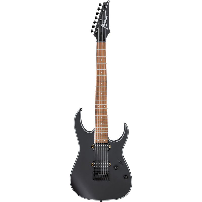 Foto van Ibanez rg7421ex black flat 7-snarige elektrische gitaar