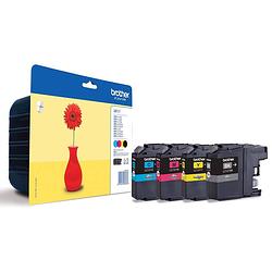 Foto van Brother inktcartridge, 300 pagina'ss, oem lc-121valbp, 4 kleuren 4 stuks