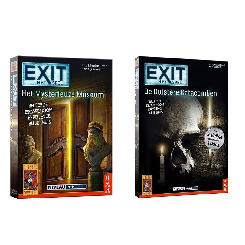 Foto van Spellenbundel - 2 stuks - bordspel - exit - het mysterieuze museum & de duistere catacomben