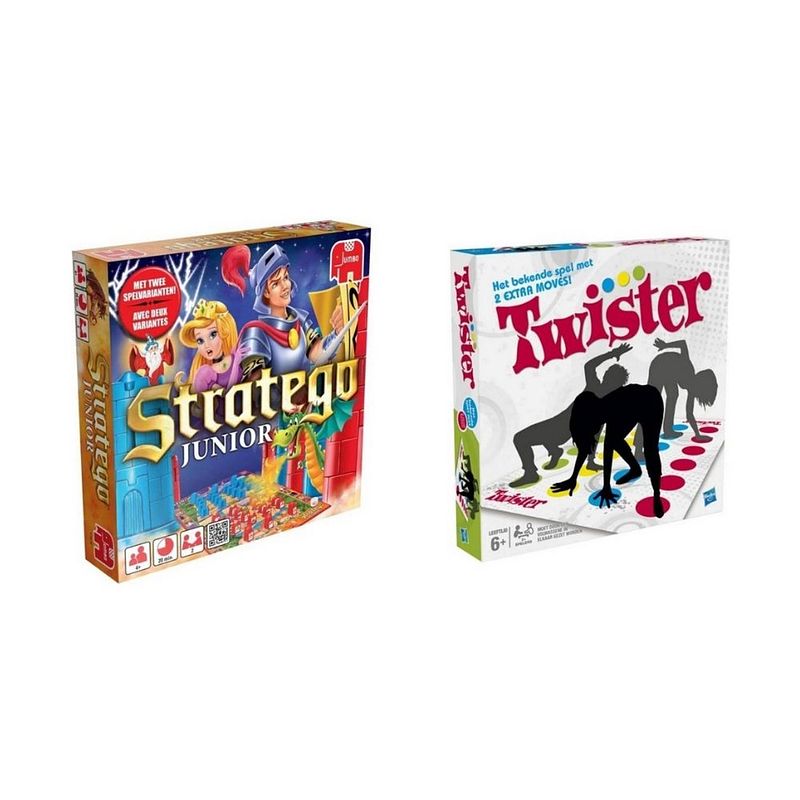 Foto van Spellenbundel - 2 stuks - stratego junior & twister - hasbro