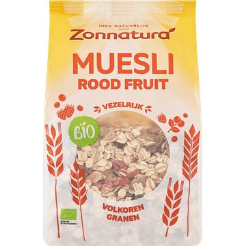 Foto van 2e halve prijs | zonnatura muesli rood fruit bio 375g aanbieding bij jumbo