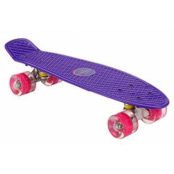 Foto van Amigo skateboard met ledverlichting 55,5 cm paars/roze