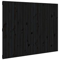 Foto van Vidaxl wandhoofdbord 140x3x110 cm massief grenenhout zwart