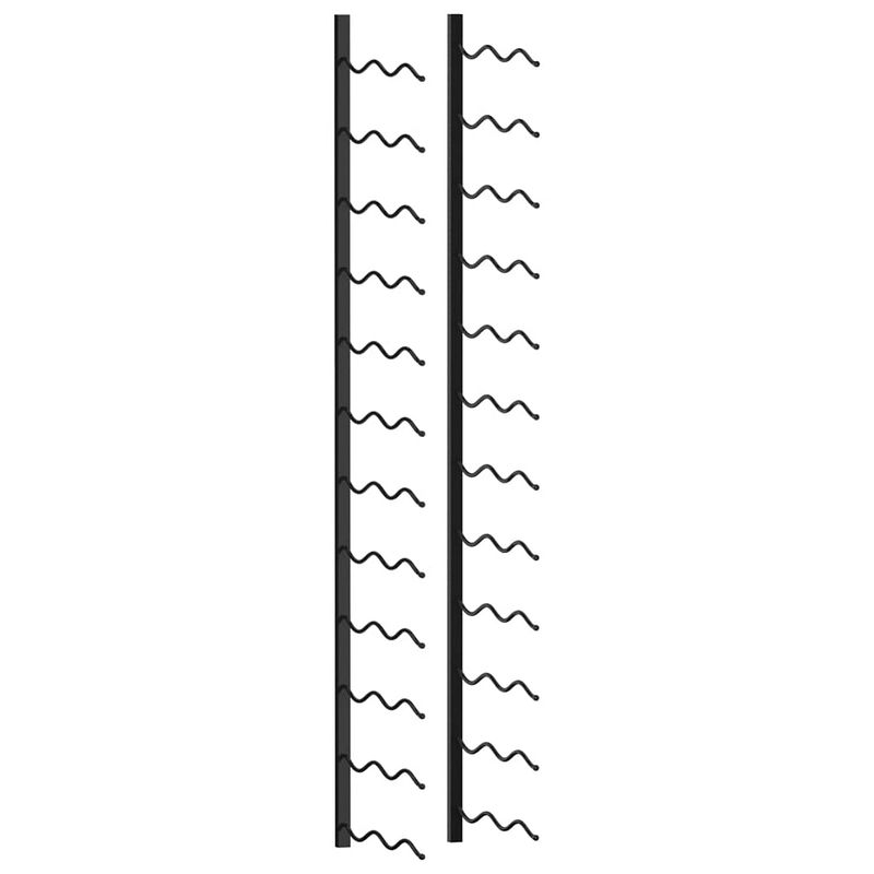 Foto van Vidaxl wijnrek voor 24 flessen wandmontage ijzer zwart