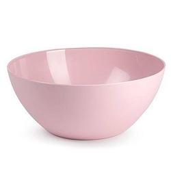Foto van Plasticforte serveerschaal/saladeschaal - d25 x h12 cm - kunststof - roze - serveerschalen