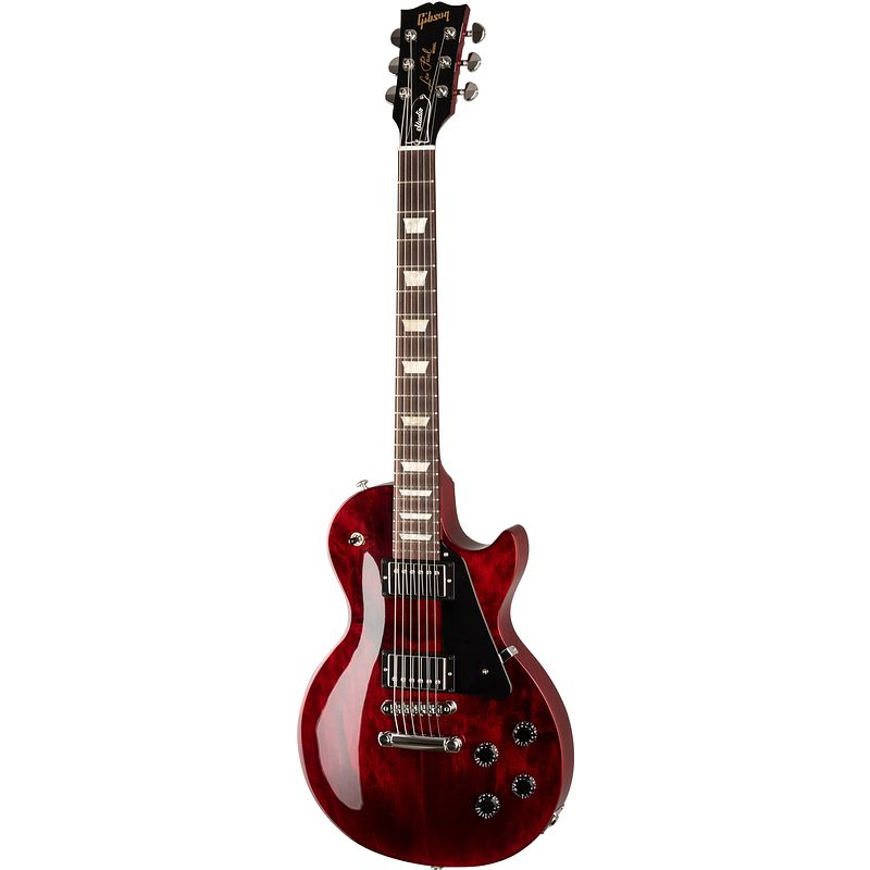 Foto van Gibson modern collection les paul studio wine red elektrische gitaar met soft shell case