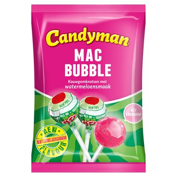 Foto van Candyman mac bubble watermeloen 150g bij jumbo