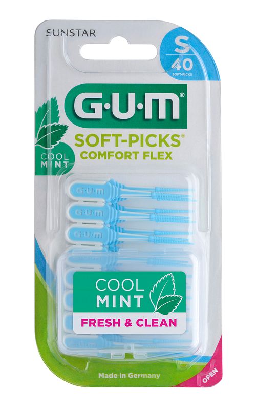 Foto van Gum softpicks comfort flex mint tandenstokers 40 stuks bij jumbo