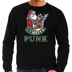 Foto van Zwarte kerstsweater / kerstkleding 1,5 meter punk voor heren xl - kerst truien