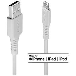 Foto van Lindy usb-kabel usb 2.0 usb-a stekker, apple lightning stekker 3 m wit 31328