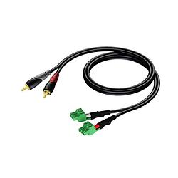 Foto van Procab cla832 classic 2x terminal block - 2x rca male 1.5 meter