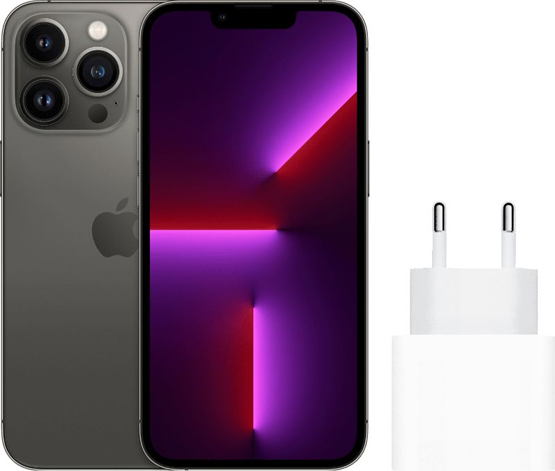 Foto van Apple iphone 13 pro 256gb grafiet + apple usb c oplader