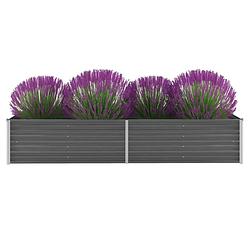 Foto van Infiori plantenbak verhoogd 240x80x45 cm gegalvaniseerd staal grijs