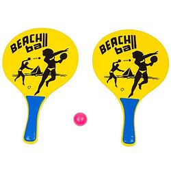 Foto van Houten beachball set geel met beachball print - beachballsets