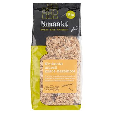 Foto van Smaakt bio krokante muesli kokoshazelnoot 450g bij jumbo