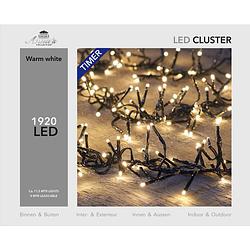 Foto van Cluster lights 1920l/11.5m led warm wit - 4m aanloopsnoer zwart - bi-bui trafo anna's collection