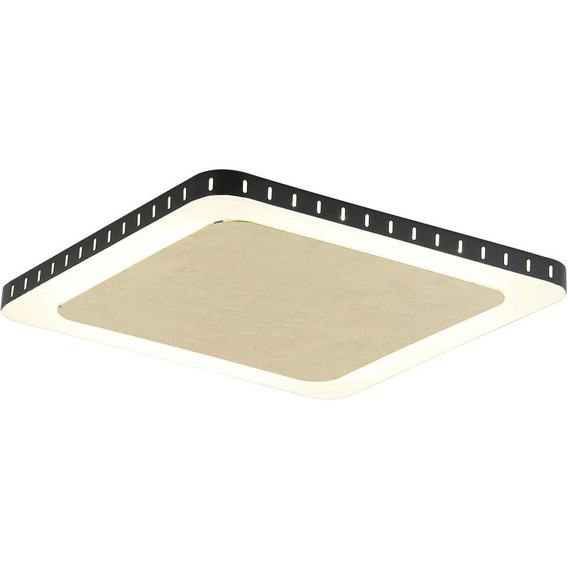 Foto van Eco-light 9050 s go solaris led-plafondlamp 18 w goud, zwart