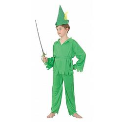 Foto van Groen robin kostuum voor jongens 140 - 8-10 jr - carnavalskostuums