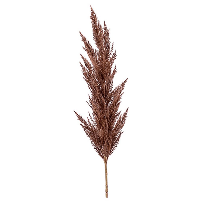 Foto van Kunst pampas grass spray 115 cm - brown