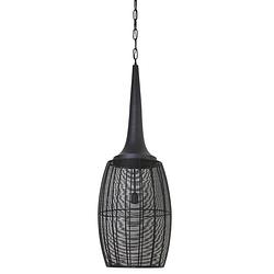 Foto van Light & living - hanglamp ardella - 39x39x114 - zwart