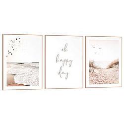 Foto van Poster set 3 stuks oh happy day - 40x30 cm - leen bakker