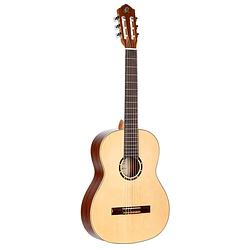 Foto van Ortega r121g family series full-size guitar natural klassieke gitaar met gigbag